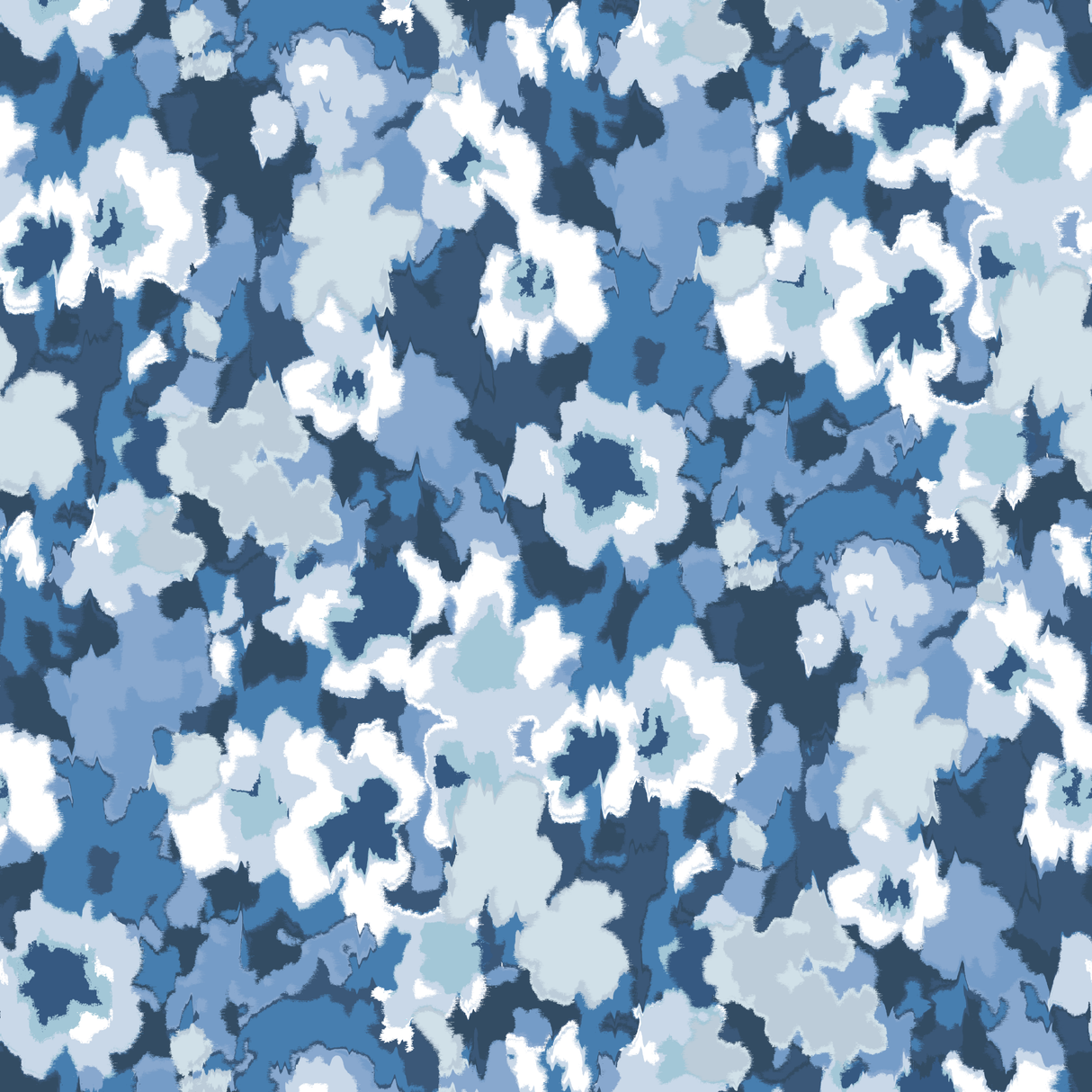Sissinghurst Ocean Blue Fabric Sample
