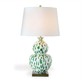 Brushstroke Palm Green Porcelain Table Lamp
