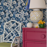 Sissinghurst Ocean Blue Wallpaper Sample