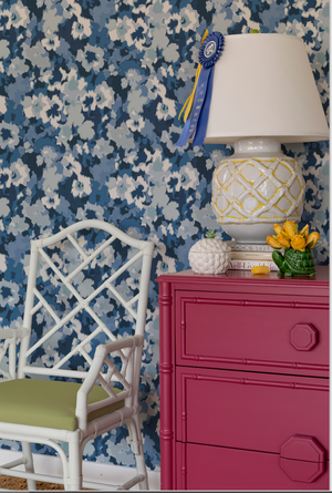 Sissinghurst Ocean Blue Wallpaper Sample