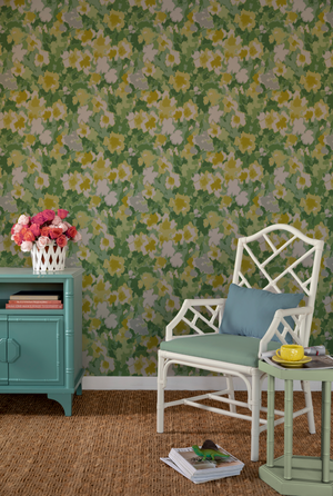 Sissinghurst Celery Green Wallpaper Sample