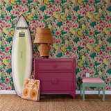 Sissinghurst Strawberry Pink Wallpaper Sample