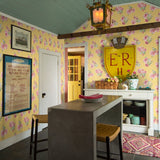 Swans Island Daffodil Yellow Floral Pre-Pasted Wallpaper Sample