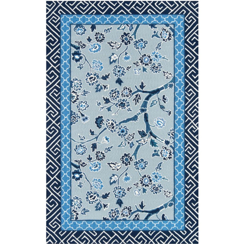 Temple Garden Navy Blue All-Weather Indoor/Outdoor Area Rug – Madcap ...