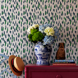 Club House Forest Green Wallpaper Sample