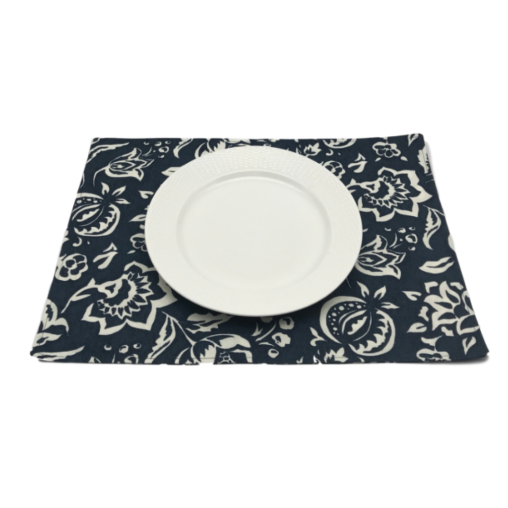 Hampton Court Navy Blue Placemats, Set of 4