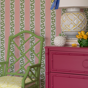 Harbor Trail Pink Wallpaper