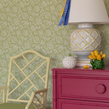 Hampton Court Meadow Green Wallpaper Sample