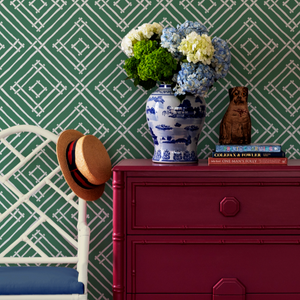 Island House Forest Green Wallpaper