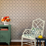 Island House Small Navy Blue Wallpaper Sample