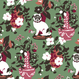 Imperial Palace Fabric - Chocolate Brown