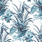 madcap cottage palm fabric featuring blue palm leaf motifs on a light blue background. 