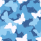 blue and white butterfly print fabric
