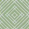 a green and white bamboo trellis fabric called Island House by Madcap Cotttage