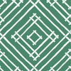 a green and white bamboo trellis fabric called Island House by Madcap Cotttage