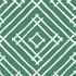 a green and white bamboo trellis fabric called Island House by Madcap Cotttage