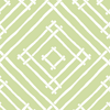 a light green and white bamboo trellis fabric called Island House by Madcap Cotttage