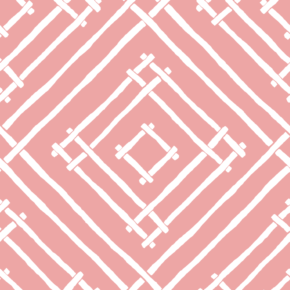 A pink and white bamboo trellis fabric from madcap cottage