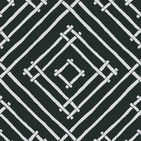 a black and white bamboo trellis fabric called Island House by Madcap Cotttage