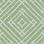 a green and white bamboo trellis fabric called Island House by Madcap Cotttage