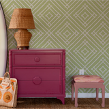 Island House Meadow Green Wallpaper Sample