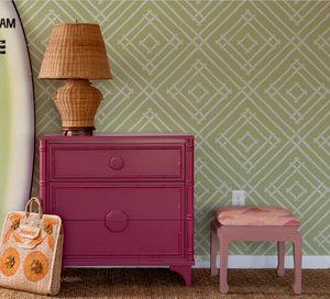 Island House Meadow Green Wallpaper Sample