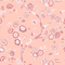A pink and white chinoiserie fabric featuring pink cherry blossom motifs on a pink background.