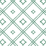 a dark green bamboo trellis fabric on a white background by madcap cottage
