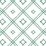 a dark green bamboo trellis fabric on a white background by madcap cottage