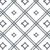 a blue bamboo trellis fabric on a white background by madcap cottage