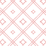 a pink bamboo trellis fabric on a white background by madcap cottage