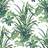 madcap cottage palm fabric featuring green palm leaf motifs on a light blue background. 