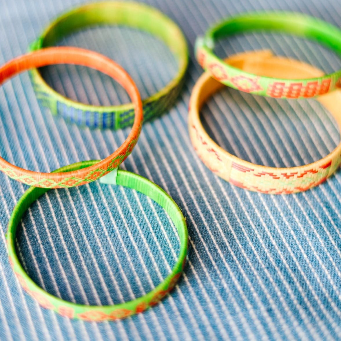 Bracelet of woven on sale grass