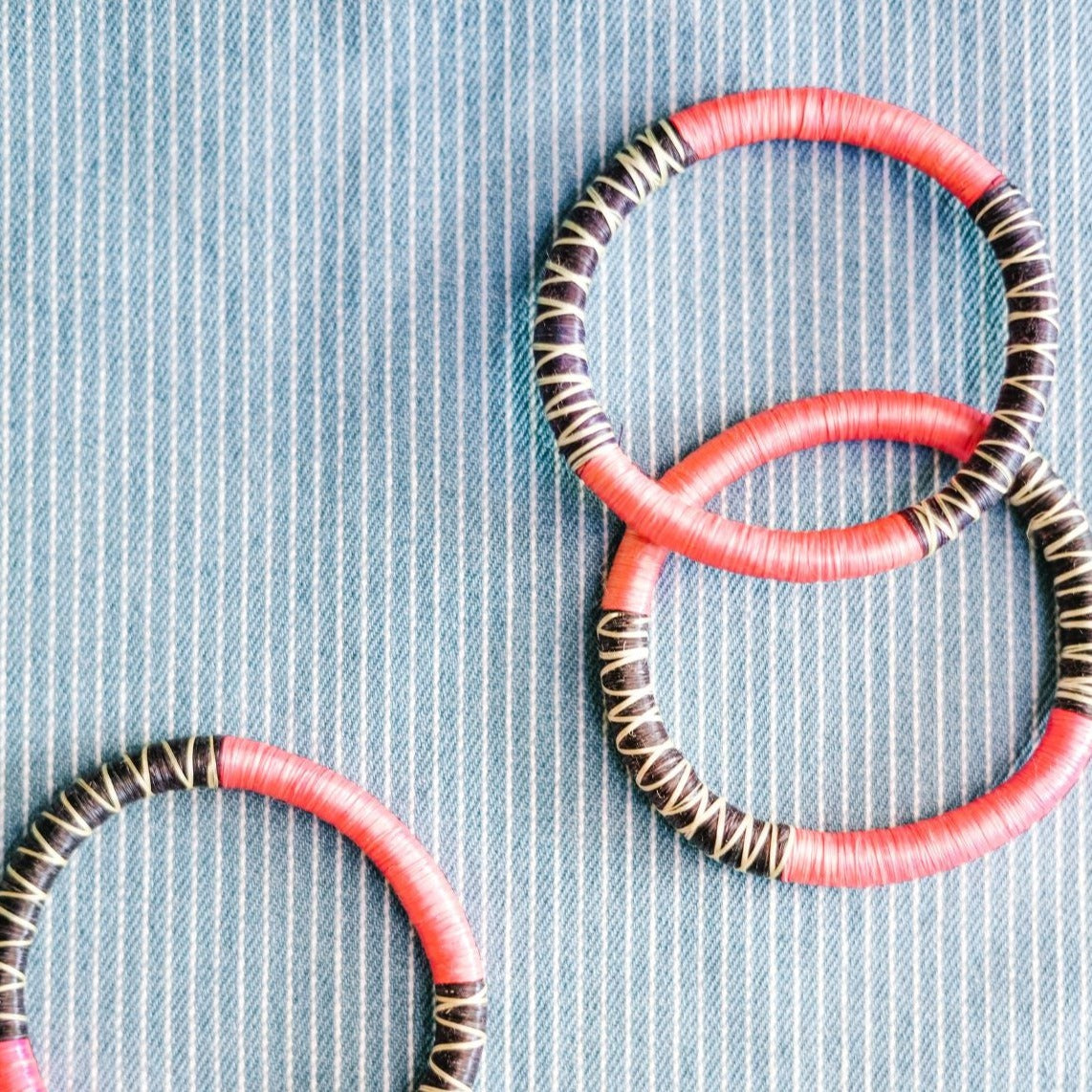 African Grass Bracelets, Set of 2
