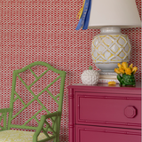 Old Jaipur Geranium Red Wallpaper Sample