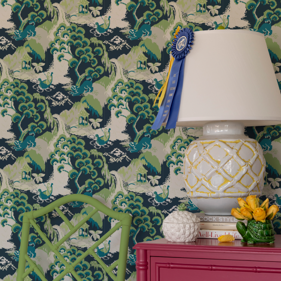 Madcap Cottage Old Peking Jungle Green Wallpaper