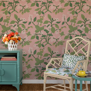 Madcap Cottage Rose Pink Floral Wallpaper