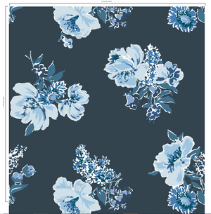 Swans Island Navy Blue Wallpaper