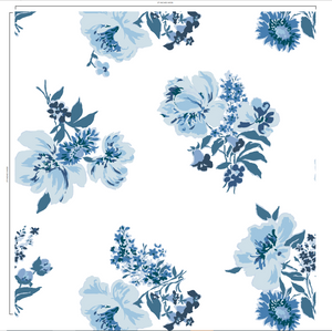 Swans Island All Over Blue Wallpaper Sample