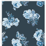 Swans Island Navy Blue Wallpaper Sample