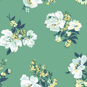 Swans Island Jade Green Wallpaper Sample