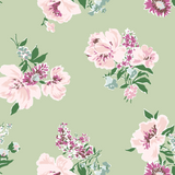 Swans Island Meadow Green Wallpaper Sample