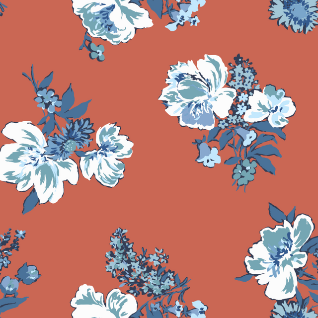 Swans Island Lacquer Red Wallpaper by the Yard