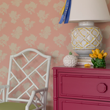 Swans Island Silhouette Shell Pink Wallpaper Sample