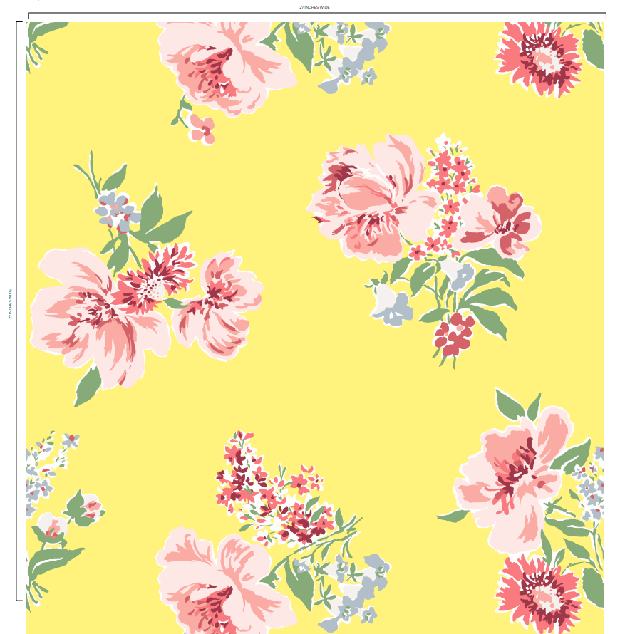 Swans Island Daffodil Yellow Wallpaper Sample