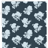 Swans Island Silhouette Navy Blue Wallpaper Sample