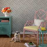 Bahama Court Reverse Pool Blue Wallpaper Sample