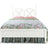 A white faux bamboo bed with chinoiserie bedding from madcap cottage