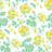 madcap Cottage geranium fabric featuring yellow geraniums with green leaves on a white background.